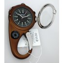 Regent Taschenuhr/Gürteluhr mit Licht Lupe Kompass Karabiner UVP 59,90 EUR Braun