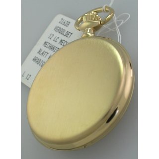 Mechanische vergoldete Regent Taschenuhr mit Handaufzug + Kette - Tra,  69,90 €