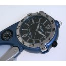 Regent Taschenuhr/G&uuml;rteluhr mit Licht Lupe Kompass Karabiner UVP* 59,90 EUR Blau
