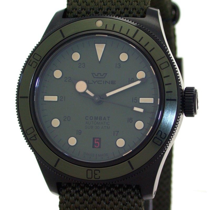 Glycine Combat Sub Natogr n Automatic 30 ATM WR Taucheruhr GL0408