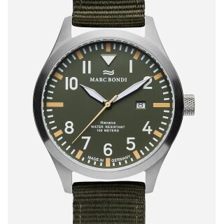 MARC BONDI Havana Made in Germany 42 mm Herrenuhr Saphirglas UVP* 285,- EUR