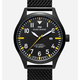 MARC BONDI Los Angeles Made in Germany 42mm Herrenuhr Saphirglas UVP* 285,00 EUR