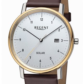 Modern elegante Regent F-1549 Edelstahl SOLAR 39 mm Herrenuhr UVP* 158,00 EUR
