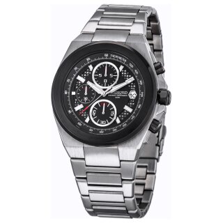 Markanter RIEDENSCHILD 42 mm Edelstahl massiv Chronograph Herrenuhr RS4000-03