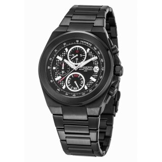Markanter RIEDENSCHILD 42 mm Edelstahl massiv Chronograph Herrenuhr RS4000-01