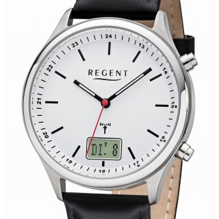 Günstige Regent FR-280 Edelstahl 40 mm Herrenuhr FUNKUHR 5 BAR WR *UVP 99,00 EUR
