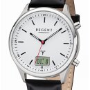 Günstige Regent FR-280 Edelstahl 40 mm Herrenuhr FUNKUHR 5 BAR WR *UVP 99,00 EUR