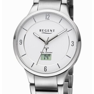 Moderne Regent FR-291 Edelstahl FUNKUHR 39 mm Herrenuhr 5 BAR WR UVP* 188,00 EUR