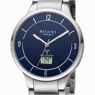 Moderne Regent FR-290 Edelstahl FUNKUHR 39 mm Herrenuhr 5 BAR WR UVP* 188,00 EUR