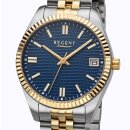 Elegante Regent BA-875 Edelstahl Goldpl. 34mm Damenuhr 10...