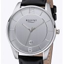 Regent F-1236 Edelstahl 40 mm Herrenuhr Lederband 5 BAR...