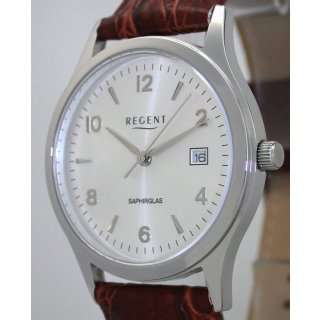 Regent Steel Saphirglas Herrenuhr - 5 BAR WR - Dresswatch Neu