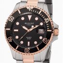 Regent Steel bicolor Taucheruhr 40 mm Herrenuhr - 30 BAR...